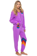 Retro ALL SEASONS CIRCLE ZIP HOODIE - NEON PURPLE