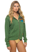 Retro ALL SEASONS CIRCLE ZIP HOODIE - PALM
