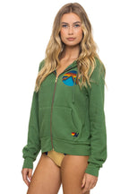 Retro ALL SEASONS CIRCLE ZIP HOODIE - PALM