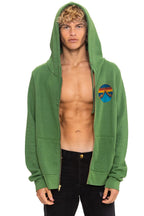 Retro ALL SEASONS CIRCLE ZIP HOODIE - PALM