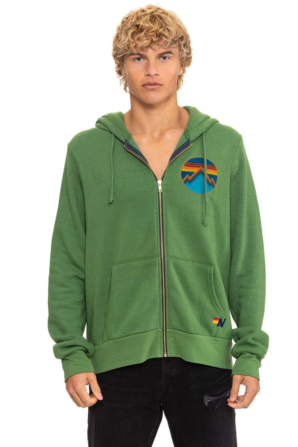 Retro ALL SEASONS CIRCLE ZIP HOODIE - PALM