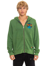 Retro ALL SEASONS CIRCLE ZIP HOODIE - PALM