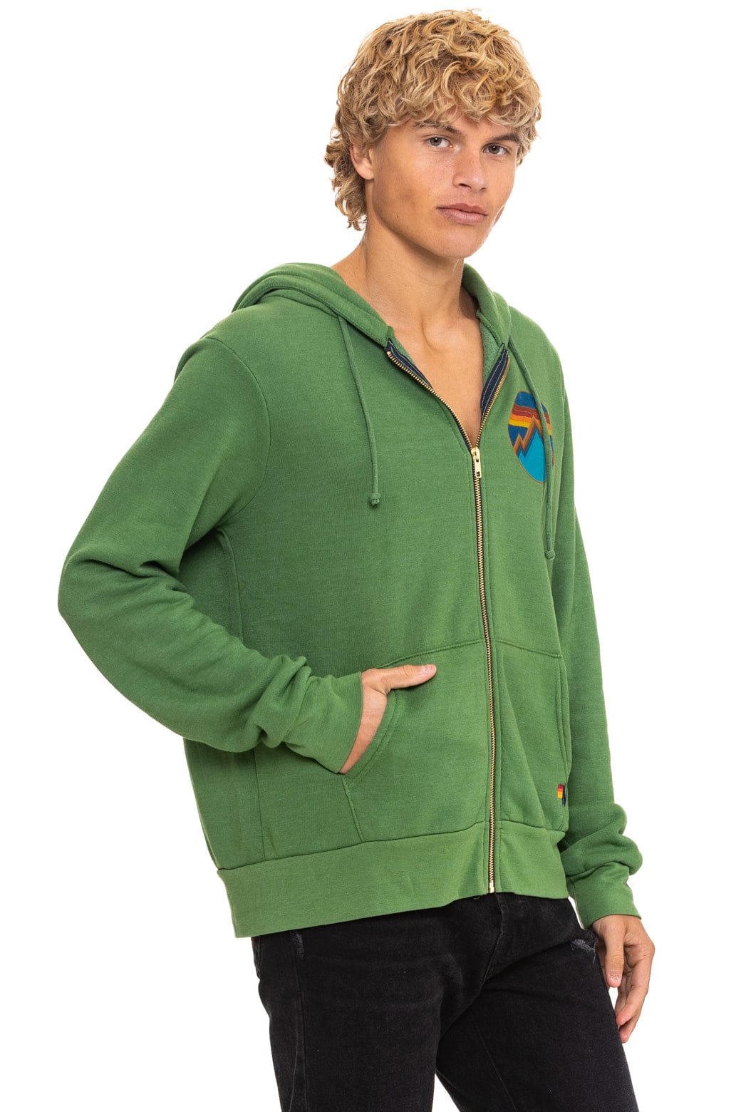 Retro ALL SEASONS CIRCLE ZIP HOODIE - PALM
