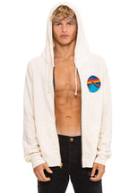 Retro ALL SEASONS CIRCLE ZIP HOODIE - VINTAGE WHITE