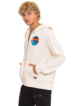 Retro ALL SEASONS CIRCLE ZIP HOODIE - VINTAGE WHITE