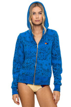 Retro BANDANA ZIP HOODIE - ADVENTURE BLUE