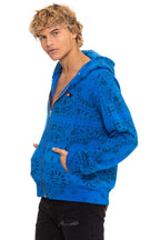 Retro BANDANA ZIP HOODIE - ADVENTURE BLUE