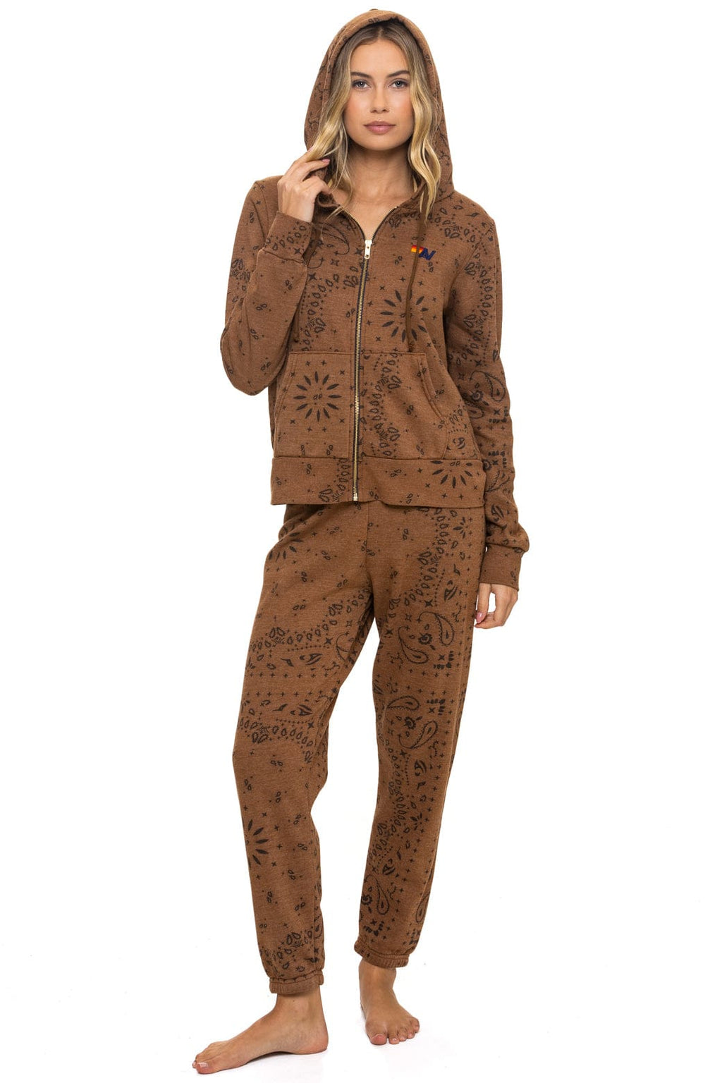 Retro BANDANA SWEATPANTS - CINNAMON