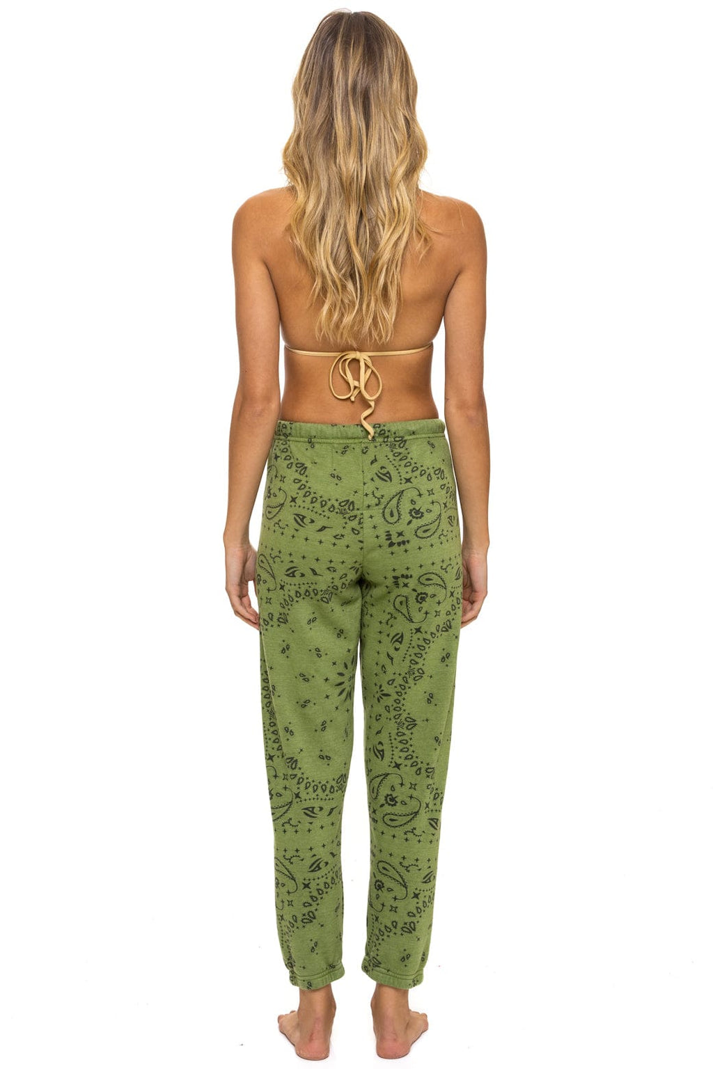 Retro BANDANA SWEATPANTS - JUNGLE GREEN