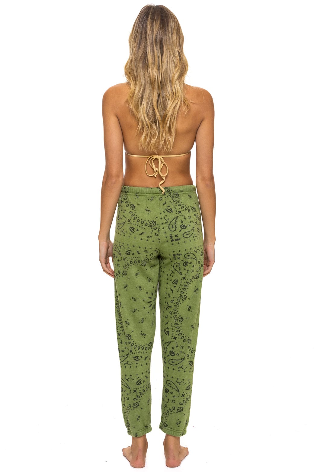 Retro BANDANA SWEATPANTS - JUNGLE GREEN