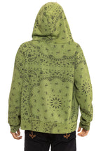 Retro BANDANA ZIP HOODIE - JUNGLE GREEN