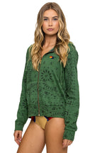 Retro BANDANA ZIP HOODIE - PALM
