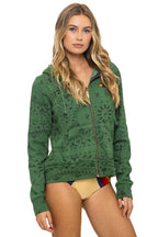 Retro BANDANA ZIP HOODIE - PALM