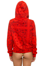 Retro BANDANA ZIP HOODIE - RED