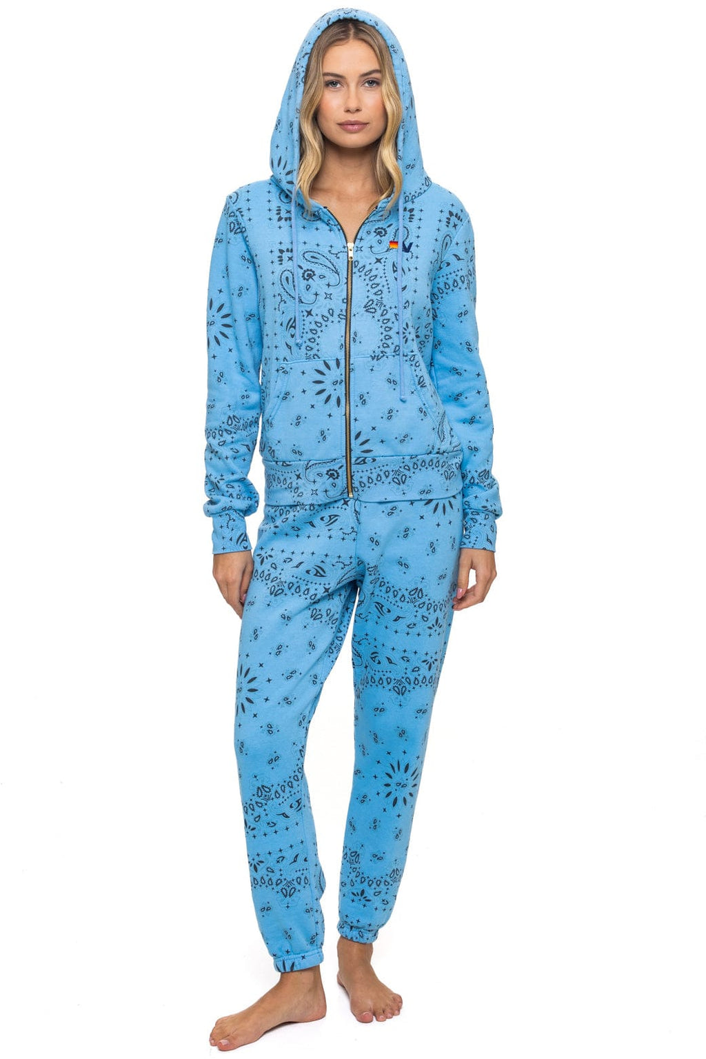 Retro BANDANA SWEATPANTS - SKY