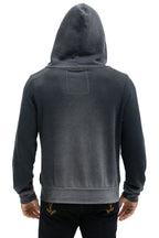 Retro NINJA PULLOVER HOODIE - FADED SMOKE