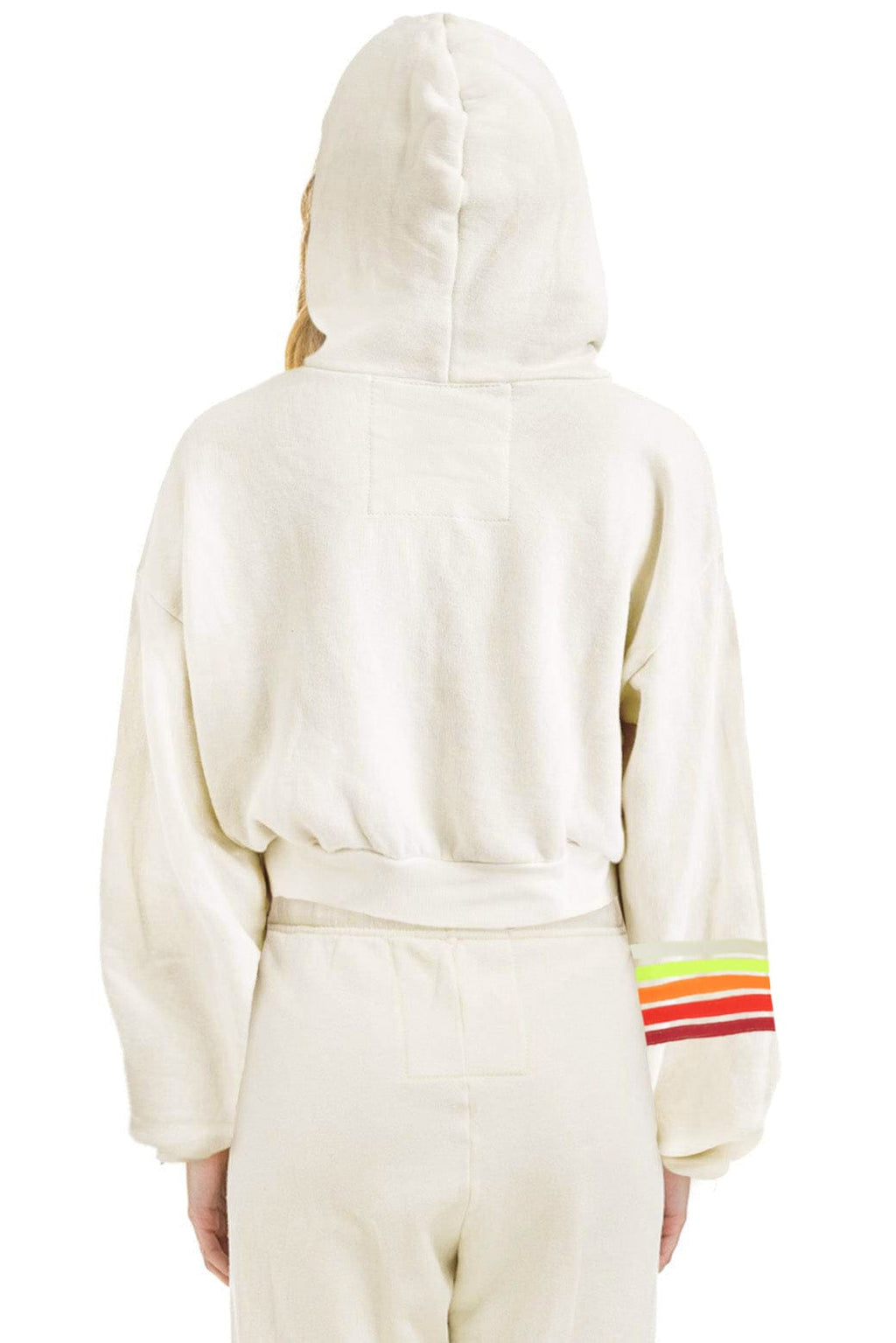 Retro UNDER THE BIG SKY 2026 CROPPED ZIP HOODIE RELAXED - VINTAGE WHITE