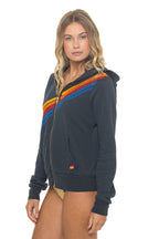 Retro DISCO ZIP HOODIE - CHARCOAL