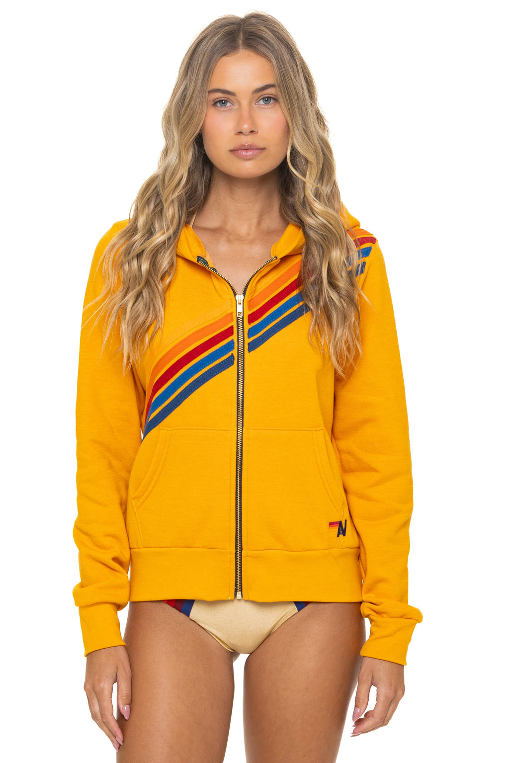 Retro DISCO ZIP HOODIE - VINTAGE GOLD