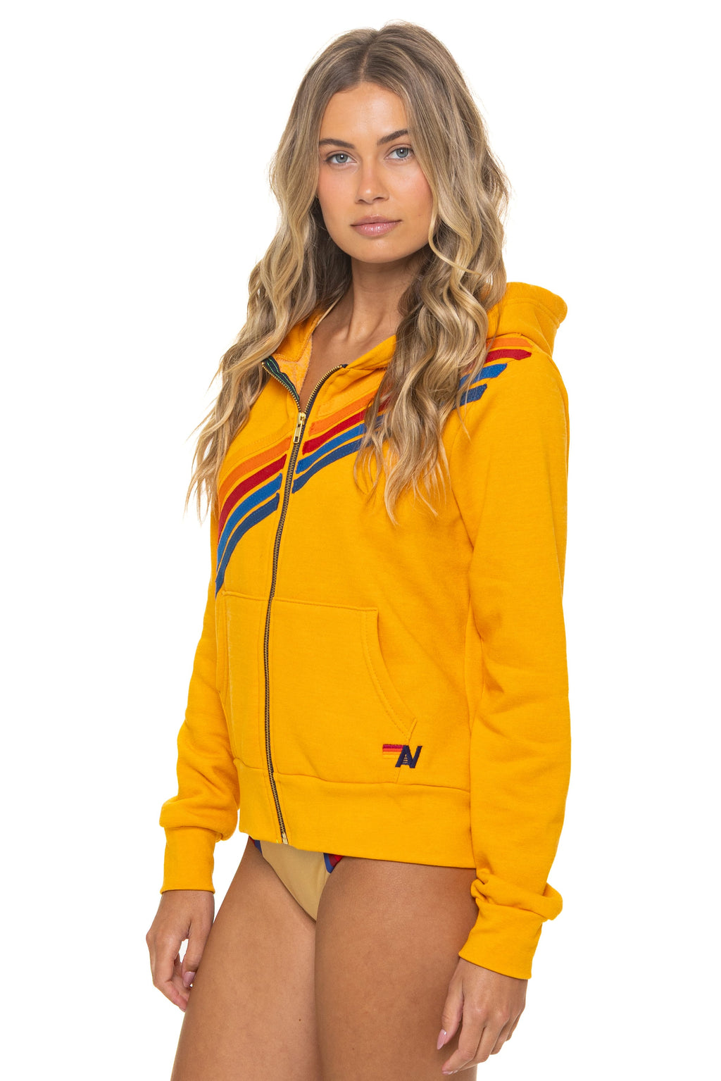 Retro DISCO ZIP HOODIE - VINTAGE GOLD