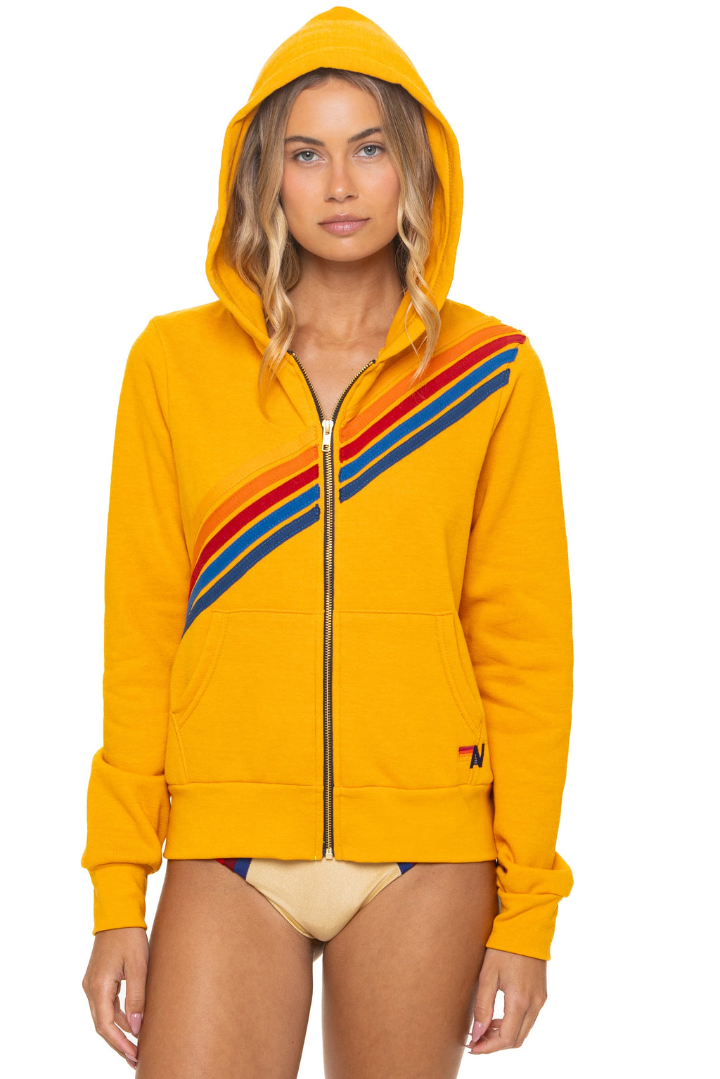 Retro DISCO ZIP HOODIE - VINTAGE GOLD