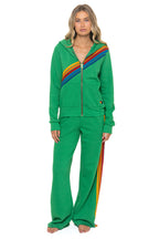 Retro DISCO ZIP HOODIE - KELLY GREEN