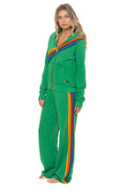 Retro DISCO ZIP HOODIE - KELLY GREEN
