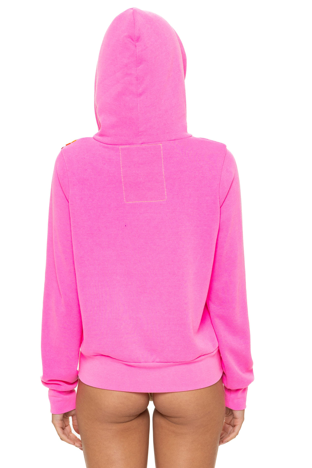 Retro DISCO ZIP HOODIE - NEON PINK