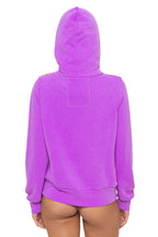Retro DISCO ZIP HOODIE - NEON PURPLE