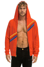 Retro DISCO ZIP HOODIE - VINTAGE ORANGE