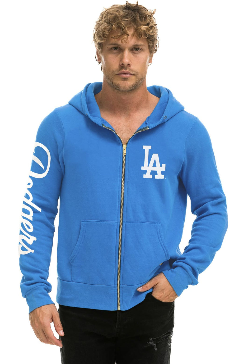 Retro LOS ANGELES DODGERS 2026 ZIP HOODIE - COBALT