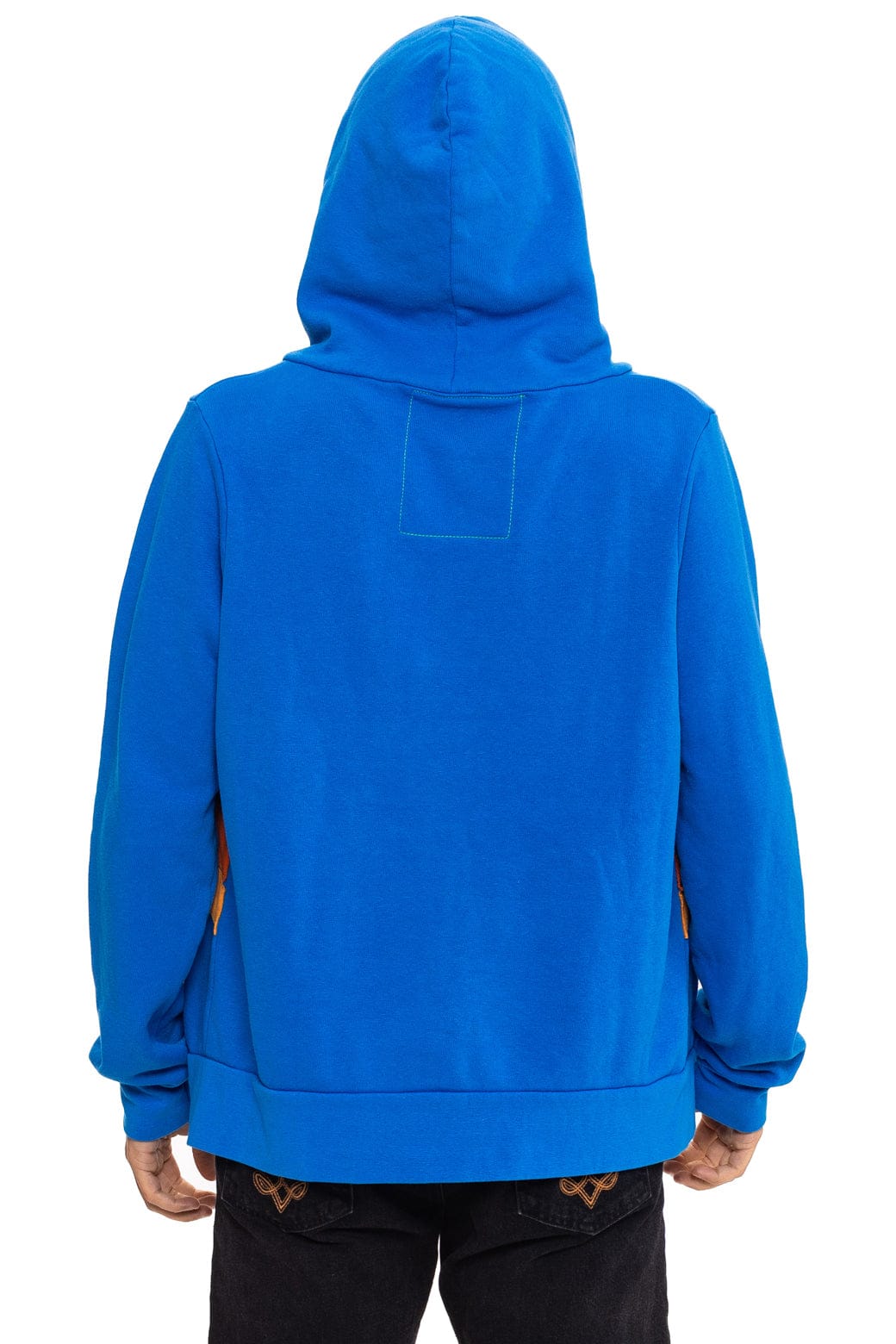 Retro MOUNTAIN STITCH CHEVRON 4 ZIP HOODIE - ADVENTURE BLUE