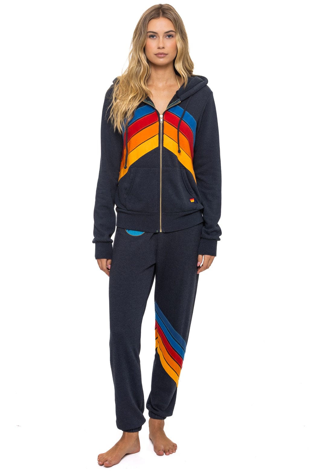 Retro ALL SEASONS CIRCLE CHEVRON SWEATPANTS - CHARCOAL