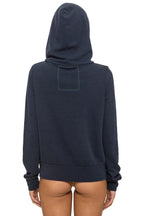 Retro MOUNTAIN STITCH CHEVRON 4 ZIP HOODIE - CHARCOAL