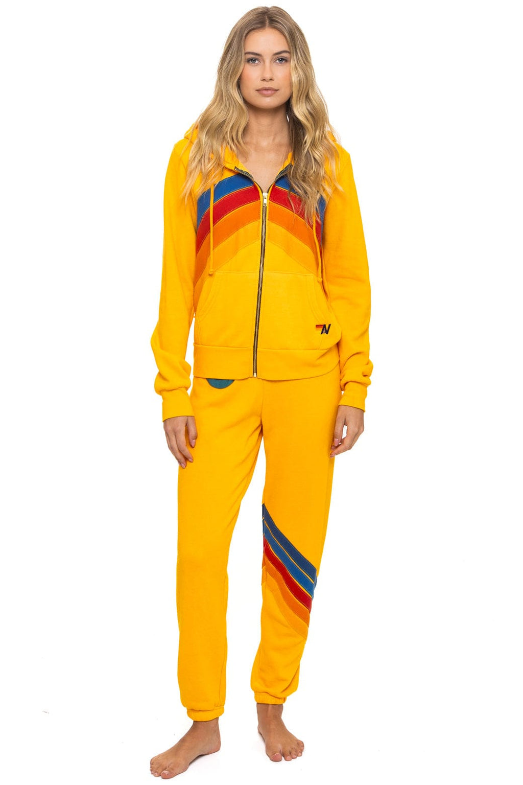 Retro ALL SEASONS CIRCLE CHEVRON SWEATPANTS - GOLD