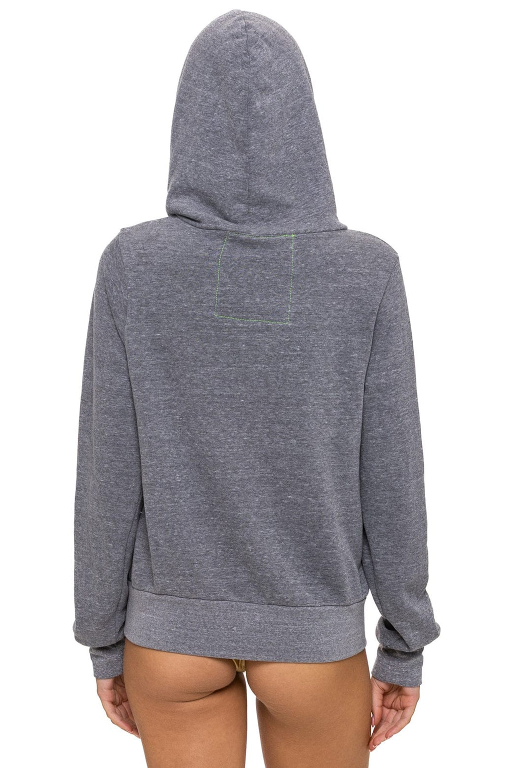 Retro MOUNTAIN STITCH CHEVRON 4 ZIP HOODIE - HEATHER GREY