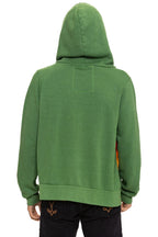 Retro MOUNTAIN STITCH CHEVRON 4 ZIP HOODIE - PALM