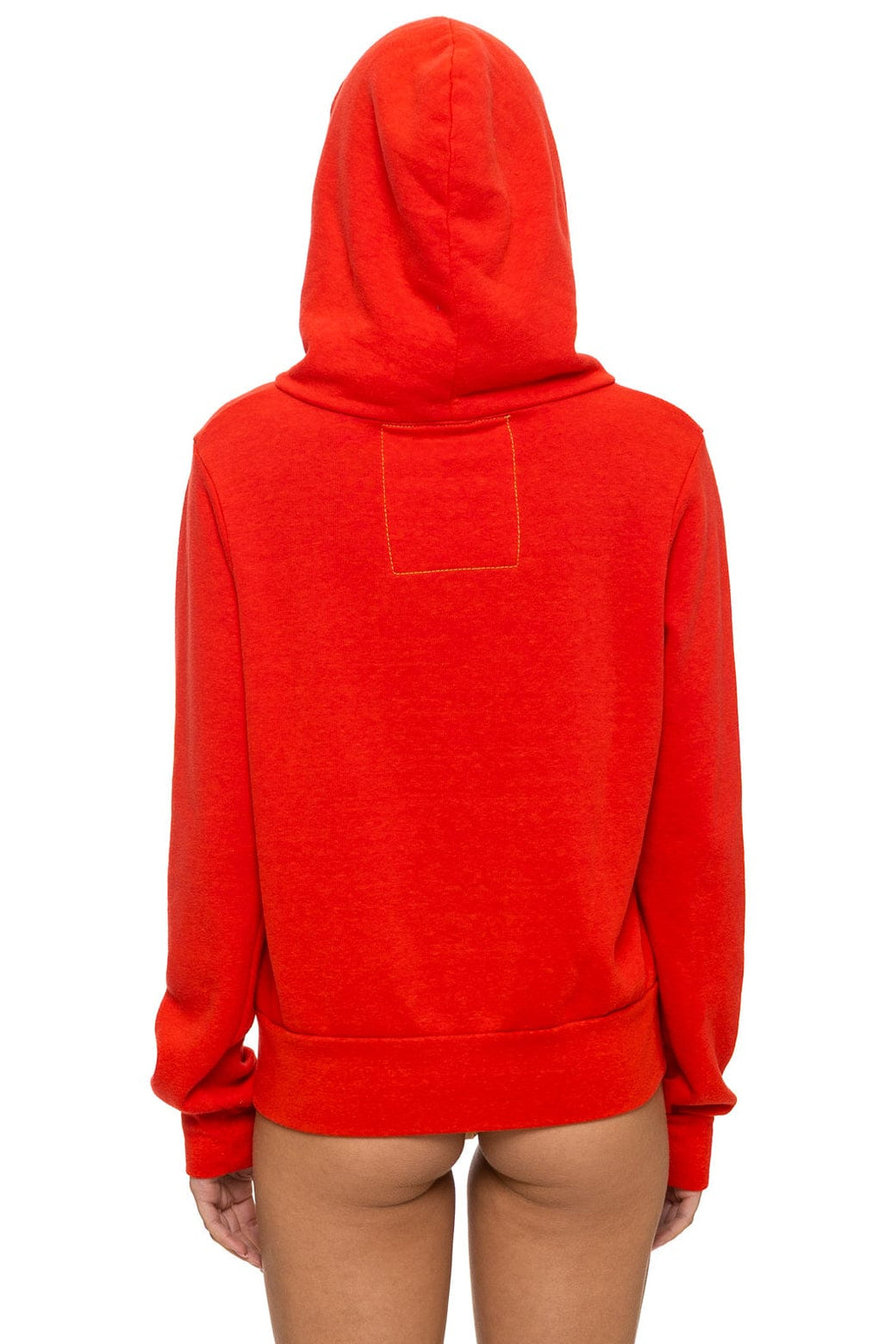 Retro MOUNTAIN STITCH CHEVRON 4 ZIP HOODIE - RED
