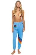 Retro ALL SEASONS CIRCLE CHEVRON SWEATPANTS - SKY