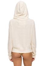 Retro MOUNTAIN STITCH CHEVRON 4 ZIP HOODIE - VINTAGE WHITE