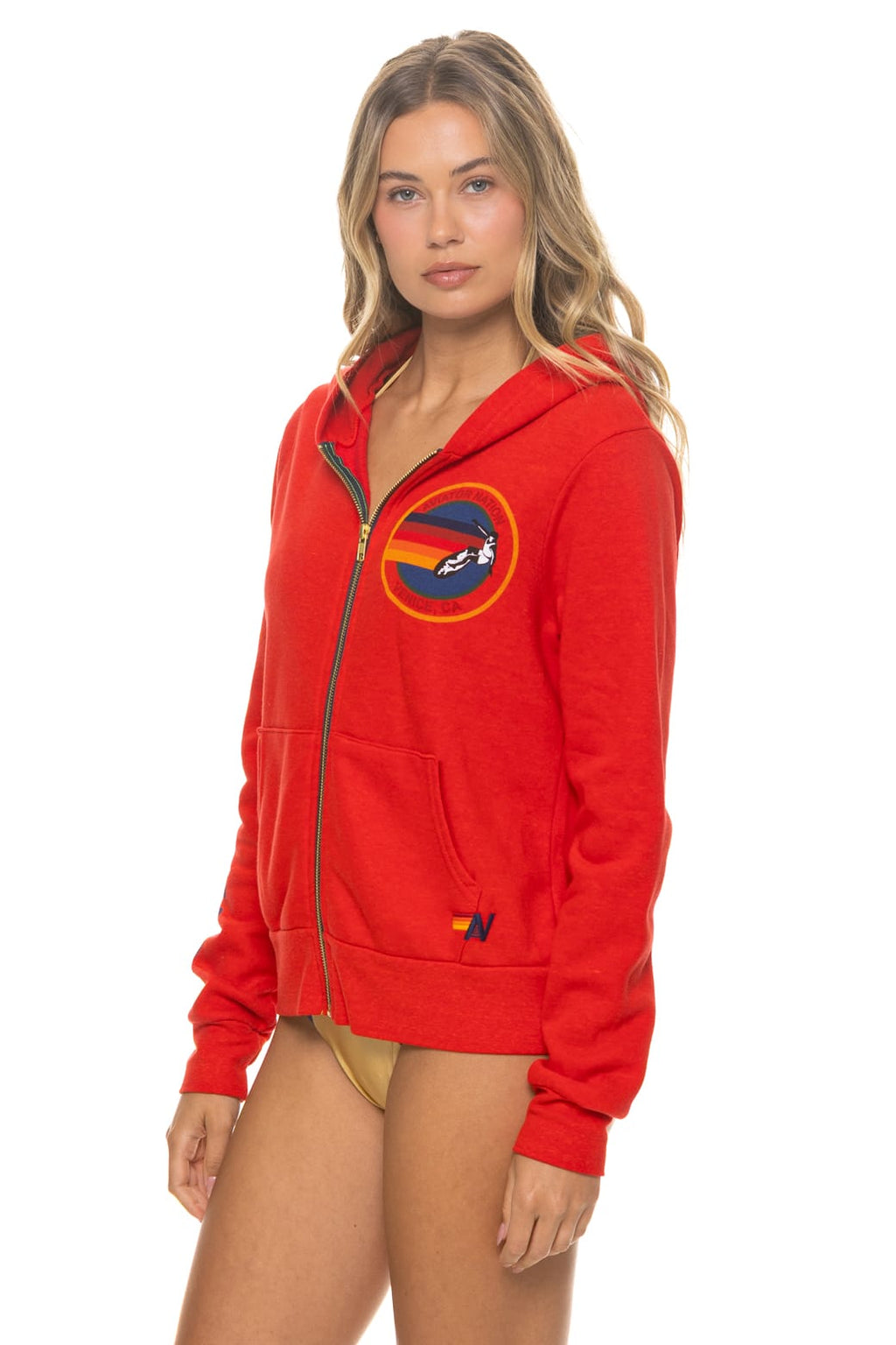 Retro AVIATOR NATION VENICE HOODIE - RED