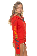 Retro AVIATOR NATION VENICE HOODIE - RED