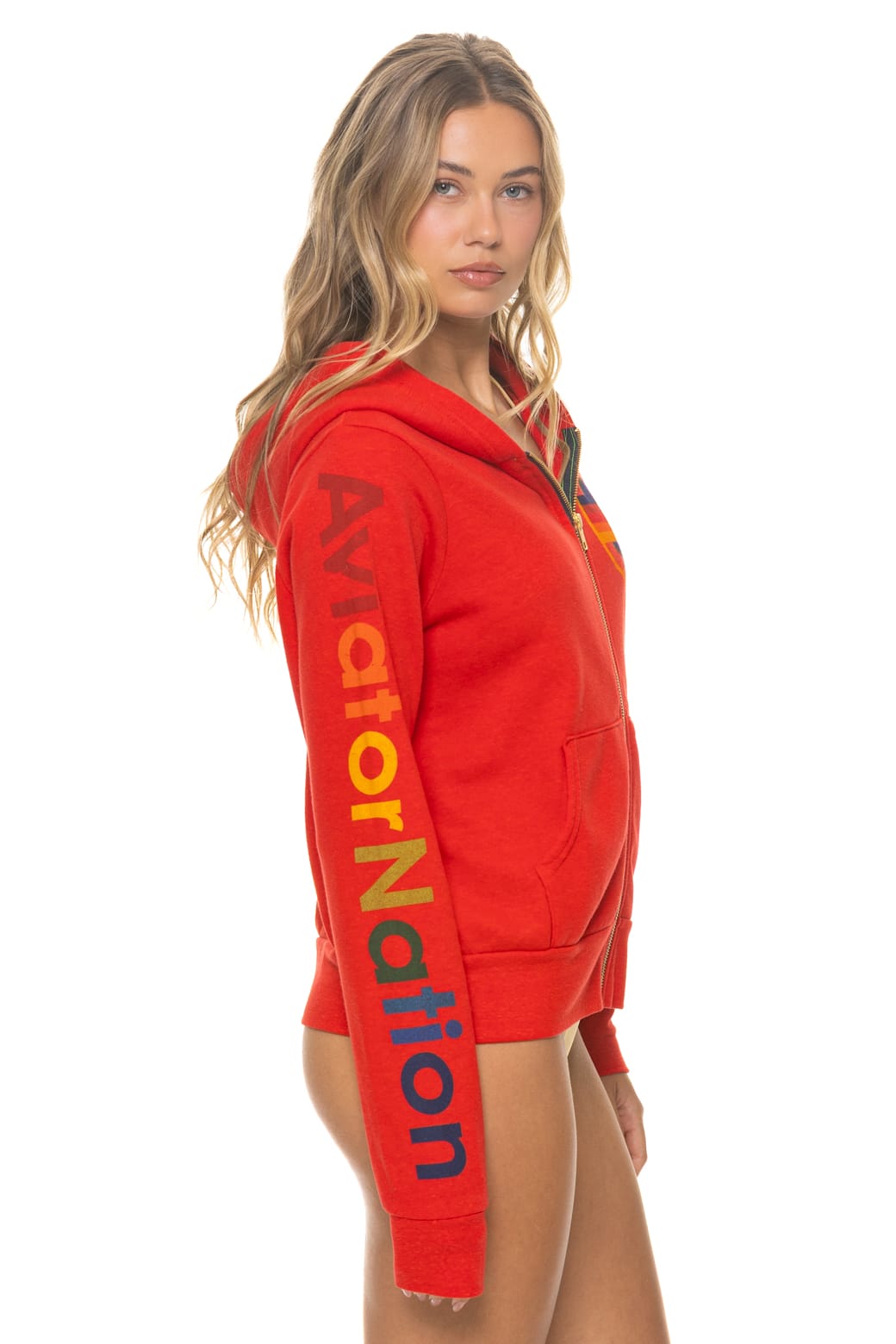 Retro AVIATOR NATION VENICE HOODIE - RED