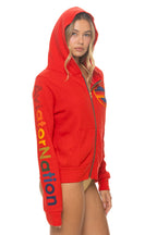 Retro AVIATOR NATION VENICE HOODIE - RED