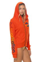 Retro AVIATOR NATION VENICE HOODIE - VINTAGE ORANGE
