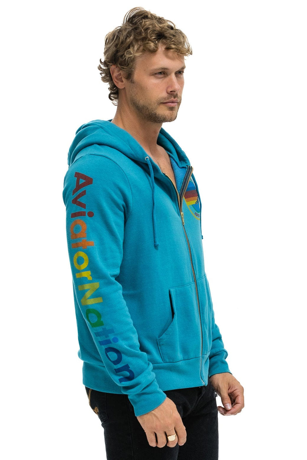 Retro AVIATOR NATION ASPEN HOODIE - TEAL