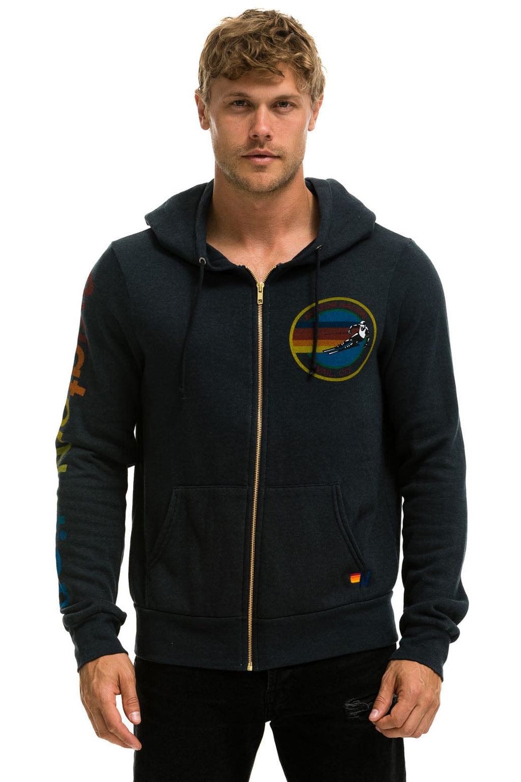 Retro AVIATOR NATION VAIL ZIP HOODIE - CHARCOAL