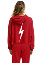 Retro UNIVERSITY OF ALABAMA CROPPED PULLOVER HOODIE - CRIMSON