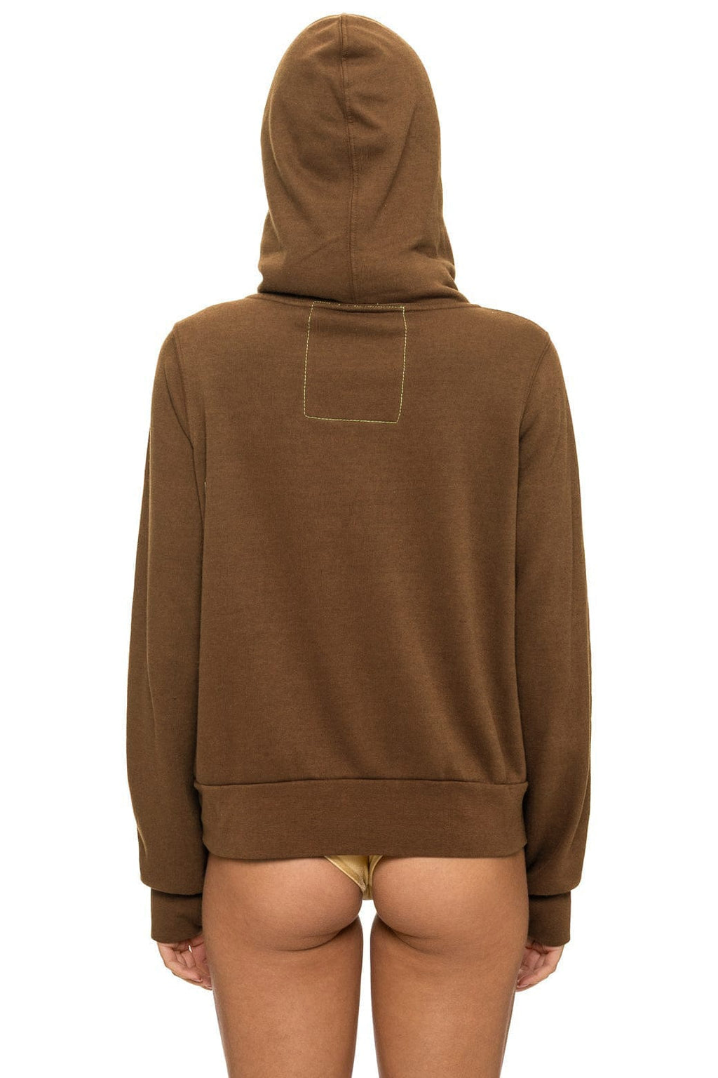 Retro NINJA PULLOVER HOODIE - CHOCOLATE