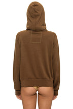 Retro NINJA PULLOVER HOODIE - CHOCOLATE